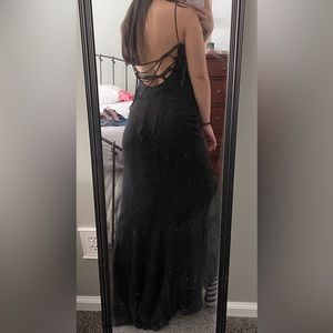 Long black occasion dress size 3/4